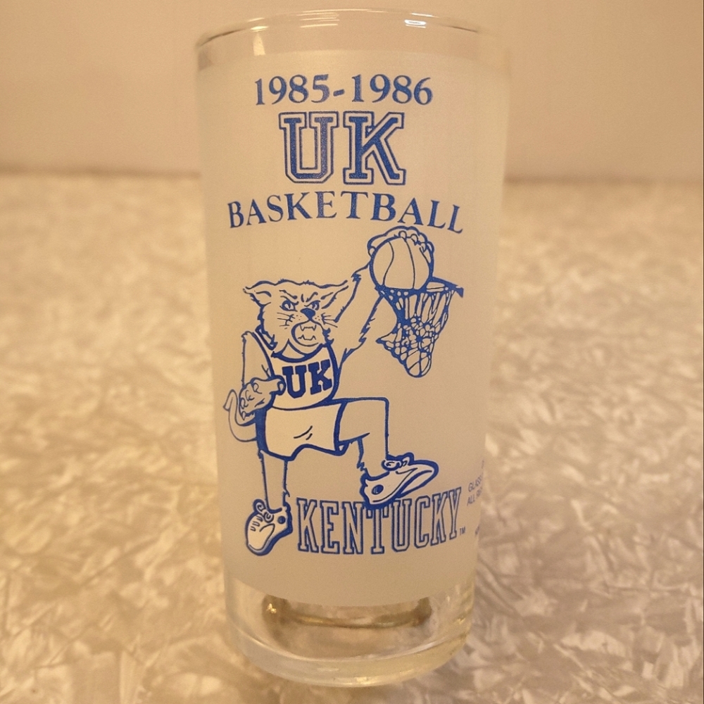 1985 1986 University of Kentucky Wildcats Basketball Souvenir Mint Julep Glass
